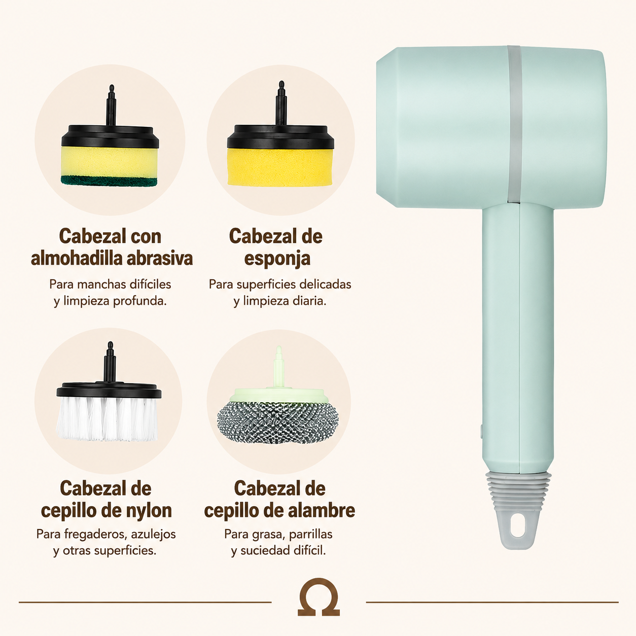 La Forma Más Rápida de Limpiar sin Esfuerzo - Cepillo Eléctrico Multifunción