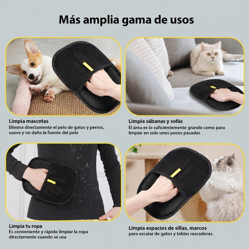 Menos Pelos. Más Comodidad - Guante Removedor para Pelo de Mascotas